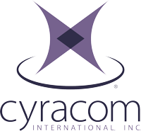 Red CyraCom International Logo Stacked